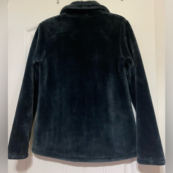 Ladies’ 32 Degrees Heat Dark Blue Plush Luxe Faux Fur Full Zipper Jacket (Small) - Picture 2 of 6